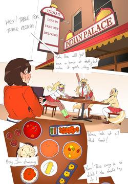Gal Skunks Bombing out an Indian Restaurant