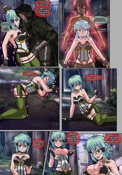 Deathgun takes over Sinon's Avatar and IRL body!