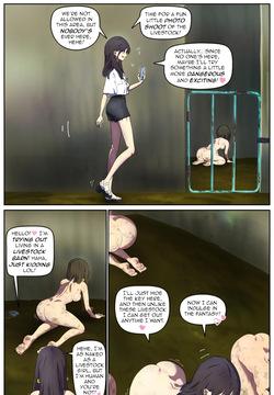Sneaking into the barn…