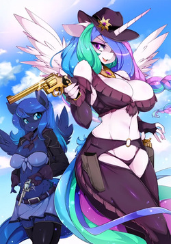 All hail Princess Luna  and Princess Celestia  My little Pony