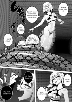 カイガ【kaiga】 - Lamia swallowed more than her limit and her stomach is about to burst  ENG ver